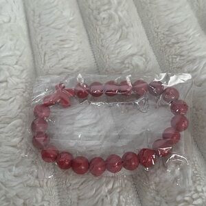 Wooden beads with cross bracelet new